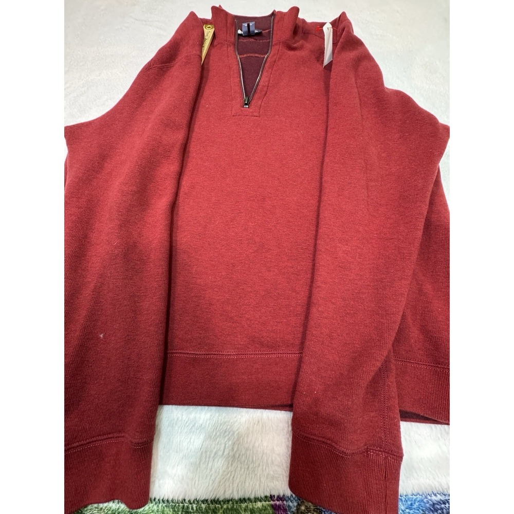 Tommy Bahama Mens Sweater Pullover Size L Quarter Zip‎ Rhumba Red Stretch golf
